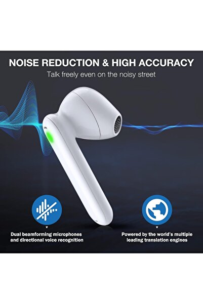 Timekettle WT2 Edge/W3 Translator Device White - Bidirection Simultaneous Translation, Language Tran