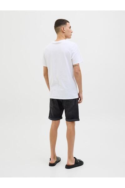 Jack & Jones JACK JONES Erkek Likralı Siyah Kot Şort 12269612