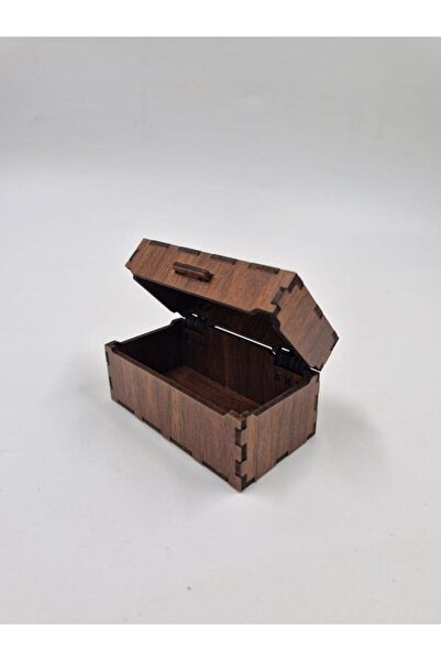 NETWORK ART صندوق ديكور خشبي من خشب الجوز مقاس 9 سم × 5 سم × 5 سم