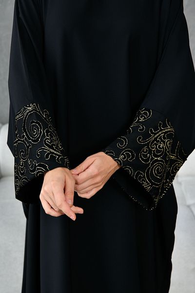 Fzd filizzade Sleeves Accessory Detailed Ferace Abaya