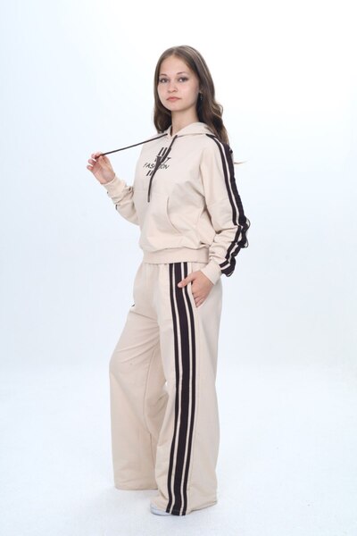 Joui Co Oversize 2 Thread Girl's Sports Bottom & Top Σετ αθλητικής φόρμας – 100% βαμβάκι-308