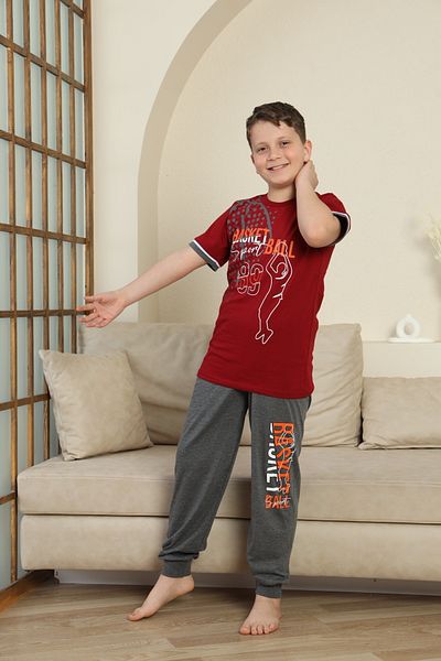 FORMO Boys' 100% Natural Cotton Short Sleeve Pajama Set