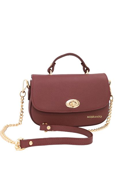 Meskanto Riva Genuine Leather Chain Strap Hand and Shoulder Bag