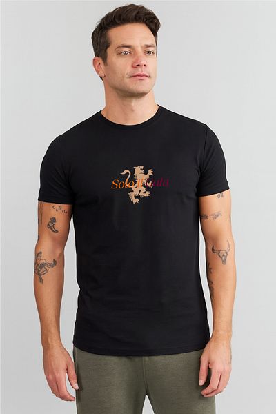 OFFSIDESIGN Unisex Solo Provincial Gala T-Shirt Victor Osim Printed Combed Cotton T-Shirt Slim Fit Cotton Short Sleeve Summer
