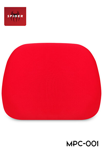 Spider Plus MPC-001 Memory Foam Headrest Pad Universal Fit, Adjustable Strap Red