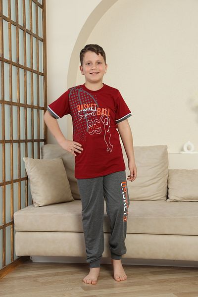 FORMO Boys' 100% Natural Cotton Short Sleeve Pajama Set