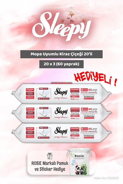 Sleepy 3 Mopa Compatible Cherry Blossom 20's and Rosie Baby Cotton