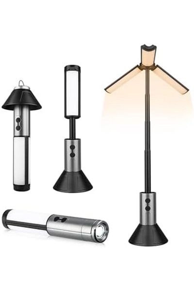 Generic Rechargeable Multifunctional Camping Light YD-2324 - Waterproof Adjustable Triple Lamp Heads