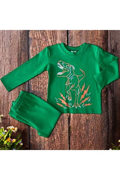 RYZE ÇOCUK Dinosaur Pyjama Set Green