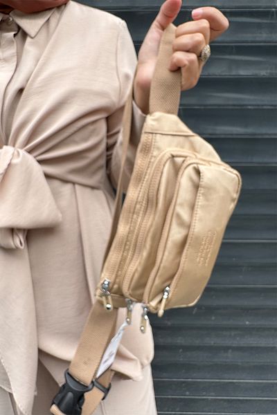 Just Polo Imported Kılinkır Fabric Waist and Shoulder Bag