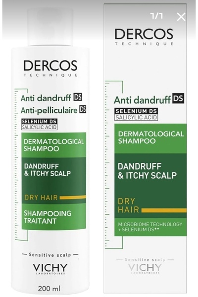 Vichy Vichy Dercos Anti-Dandruff Dry Hair Shampoo 200ml - White