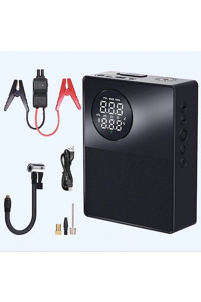 Acfapro Auto Booster 4-in-1 with Compressor, Powerbank, LED Flashlight, LCD Display