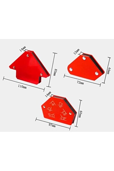 boss life style Magnetic Welding Holder Set - 6pc Welder Magnets for 6 Angles, 30° 45° 60° 75° 9