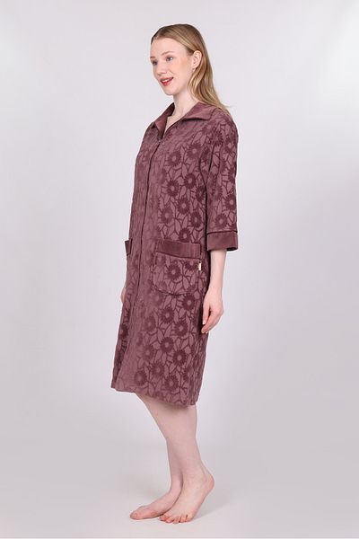 Nuşa Βαμβακερό φόρεμα μπαμπού με φερμουάρ Jacquard