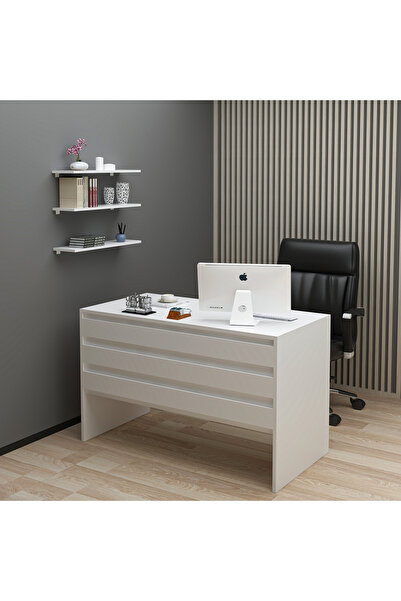 Ninnimo Jess Çalışma Masası Beyaz Mdf Ofis Çalışma Masası