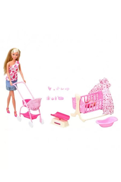 JollyMag Set Simba Steffi Love New Born Baby Set Doll 29 cm with Baby and Acc...