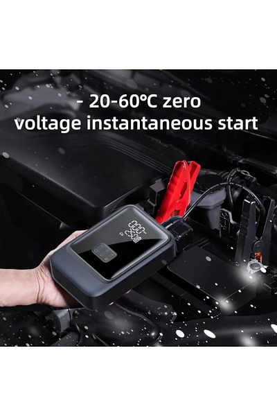 Generic 2 in 1 Portable Car Jump Starter & Tire Inflator S 03-L with Power Bank
