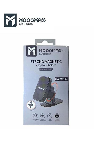 MOOGMAX Strong Magnetic Phone Stand for Car | Multi Mount (Vent/Dashboard) | 360° Rotation | MX-MH1