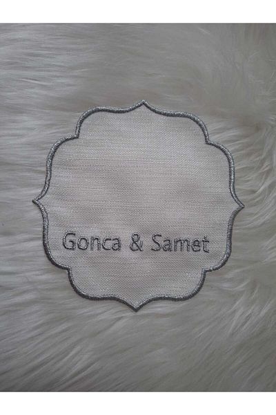 ebrinaatölye İsteme Coffee Presentation Napkin Silver 1 Piece
