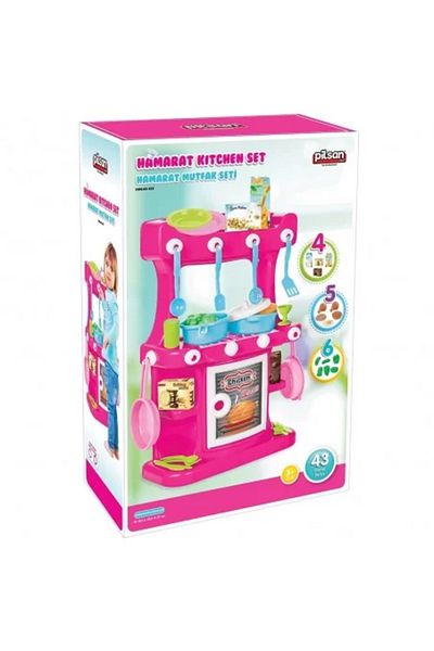 JollyMag Bucatarie Pilsan Hamarat Kitchen Set pink