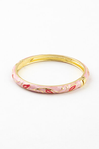 Sortie Aksesuar Colorful Enamel Stainless Steel Handcuff Bracelet with Tulip ...