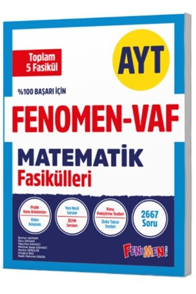 Fenomen Yayıncılık Fenomen Ayt Vaf Matematik Fasikül Seti (1-2-3-4-5. Fasikül)