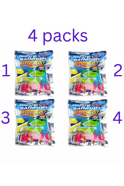 the artful blend 444 Pieces Durable Premium Quality Water Balloons | Quick-Connect Technology, 111- per Pack, Total 4