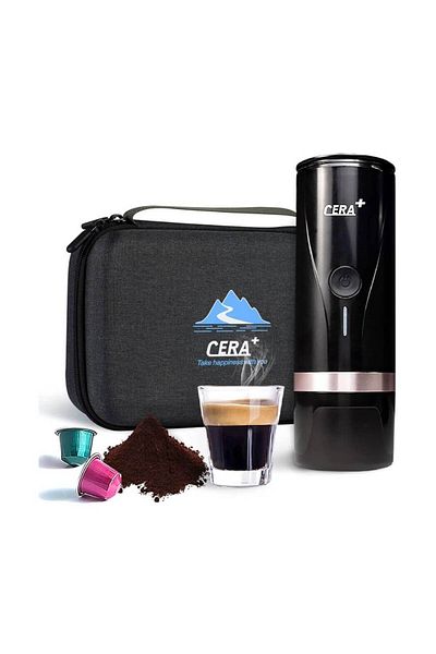 Generic Cera+ Portable Mini Espresso Machine | Rechargeable Car Coffee Maker
