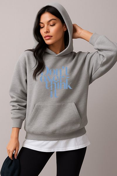 uyguntarz Unisex Dont over Think Design Printed Sweatshirt