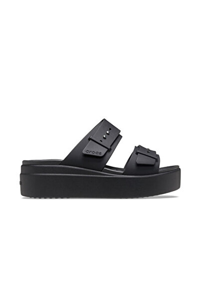 Crocs Brooklyn Buckle Lowwdg Women's Slippers 207431-001 Black