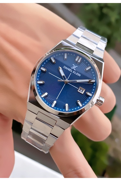 Daniel Klein Brand Silver Color Waterproof Men's Wristwatch - With Bracelet Gift