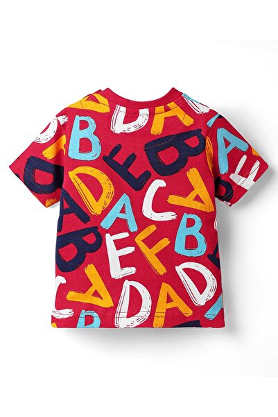 Babyhug Short Sets with Alphabet Print - Red