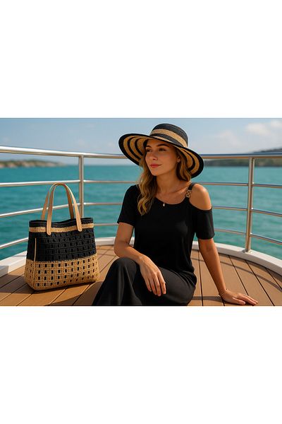 ALPACO Straw Bag Hat Suit Daily Luxury- Exclusive for Woman
