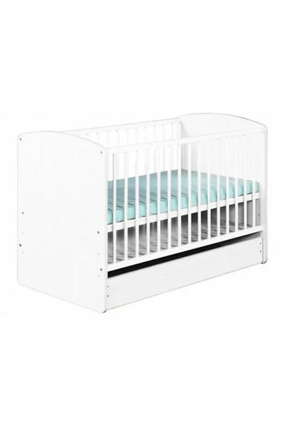 Klups Patut Cu Sertar Karolina II Alb + Saltea 12 MyKids