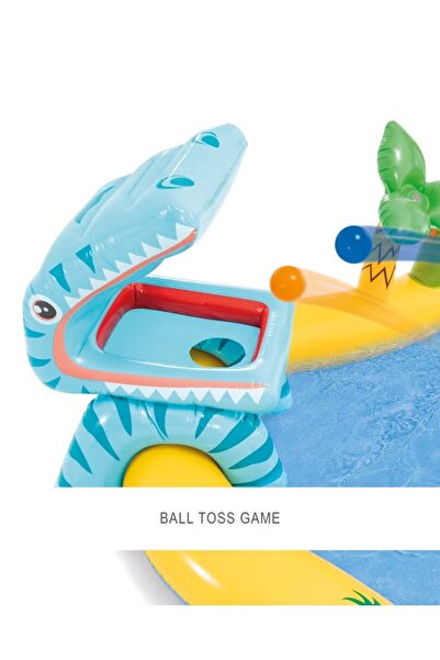 Intex Dinosaur Inflatable Play Center with Slide – 109 x 249 x 191 cm