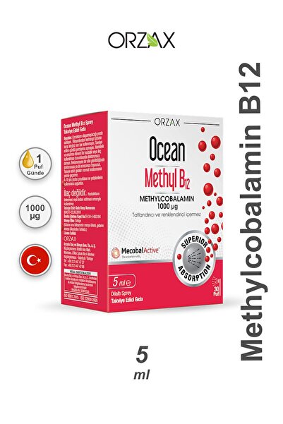 Ocean 1000 mg Methyl Cobalamin B12 Sprey 5 ml
