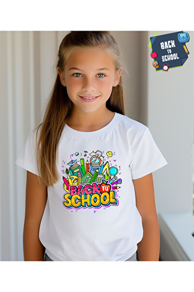 ASELİNDA Tricou unisex pentru copii cu imprimeu Back To School-Tricou pentru ...
