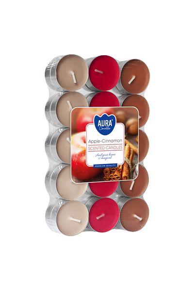 BISPOL Set 30 Lumanari Pastile Parfumate, Aura, Mar si Scortisoara P30-87