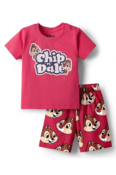 Babyhug Disney شورت نوم بأكمام نصفية من قماش جيرسي محبوك مع رسومات شيب آند دي...