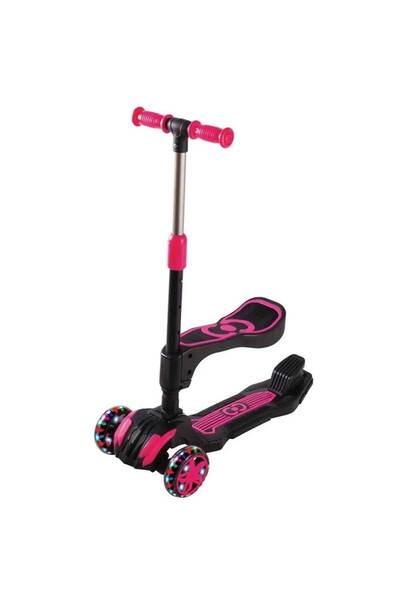 Cool Wheels Combo 3 Tekerlekli Katlanabilir Işıklı Oturaklı Scooter - Mavi