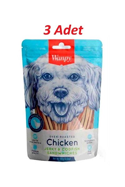Wanpy Tavuklu&Morina Balıklı CC-01S Köpek Ödülü 100 Gr*3 ADET