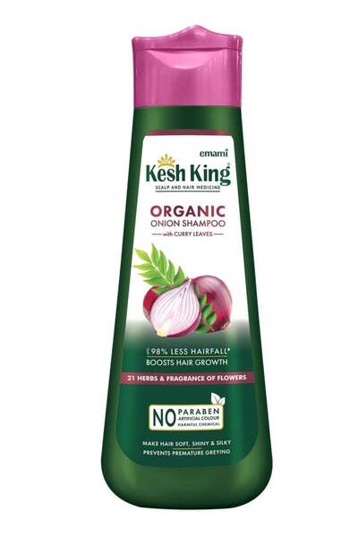 Emami شامبو البصل الأيورفيدي من كيش كينج مع 21 عشبة يقلل من تساقط الشعر ويعزز نموه