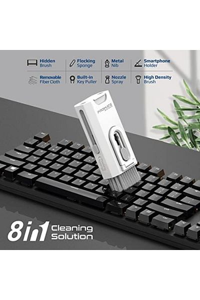 Promate Cleaner Set 8-in-1 Electronic Cleaner Kit with High-Density Brush Flocking Sponge Removable