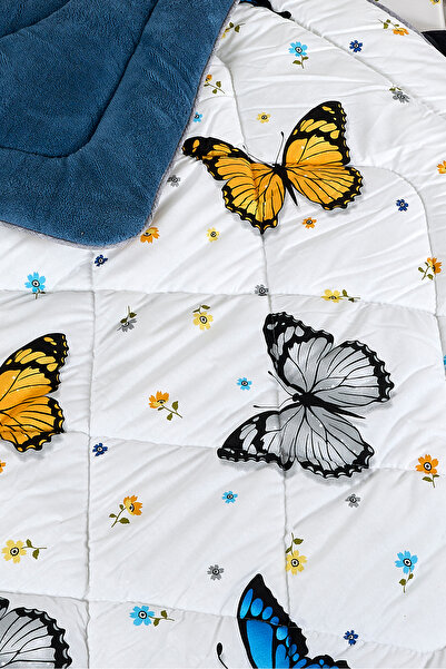 Sudemhome Single Welsoft Sleeping Set Double Sided Wellsoft Fluffy Fleece Quilt and 100X200 Elastic Sheet