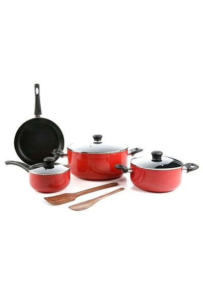 Chefline Aluminium Non Stick Cookware Set, 9 pcs, INDRM