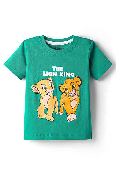 Babyhug Disney Single Jersey Knit Half Sleeves Shorts Night Suit - Green