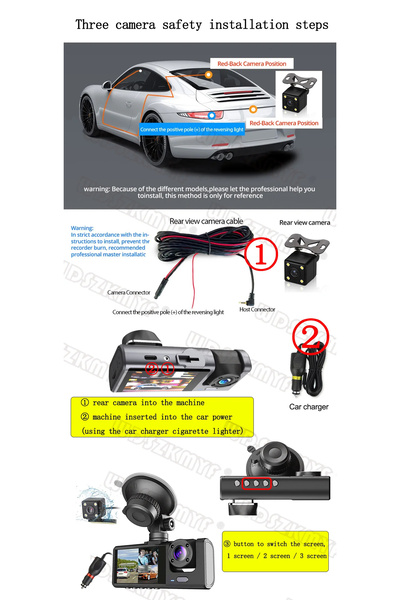 OEM 3-in-1 Car DVR Camera – Maximum Visibility Day and Night!