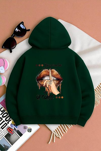 uyguntarz Enjoy Personel Time Printed Oversize Sweatshirt