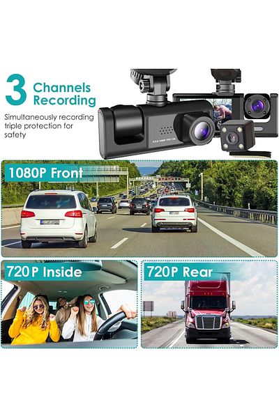 OEM Camera Auto DVR 3-in-1 – Vizibilitate Maxima Zi si Noapte!