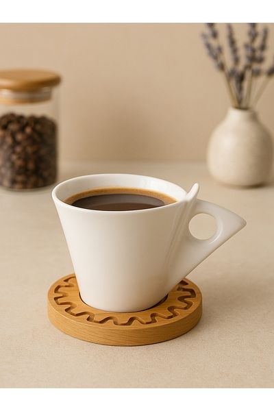 maisone home 6-Piece New Season Porcelain Coffee Cup Set – Modern, Stylish and Ergonomic Design